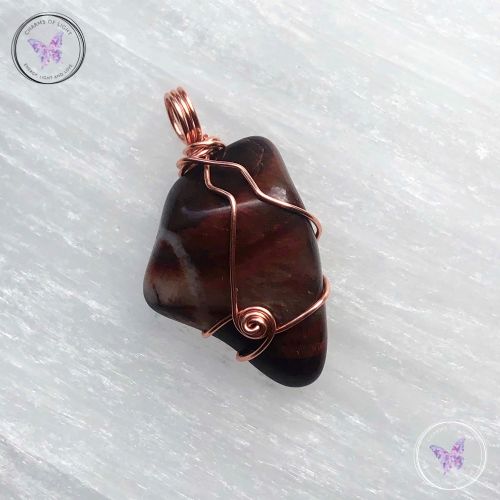 Red Tiger Eye Tumble Stone Pendant